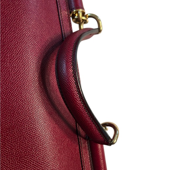 Authentic Dolce & Gabbana Sicily Burgundy Leather Tote - Picture 3 of 16